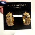 Kurt Geiger, Gold  plate Eagle hoops w/rhinestone embellishment throughout NWT’s