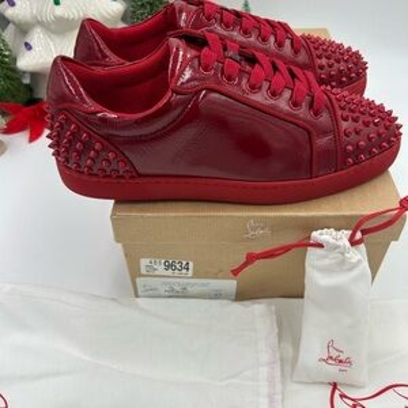 Men's Christian Louboutin SEAVASTE orlato flat sneakers size 45 made in Italy