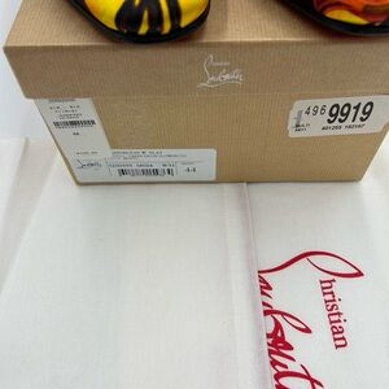 Men's Christian Louboutin dandy chick satin loafer size 44 made in Italy