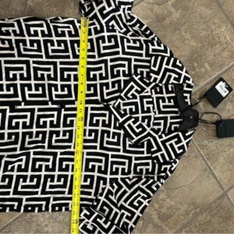 Men's Balmain monogram pajama shirt, size 43 made in Italy