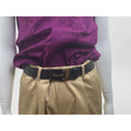 DSQUARED2 NWOT Black Leather Plaque Croc Embossed Belt Size 70 Made in Italy