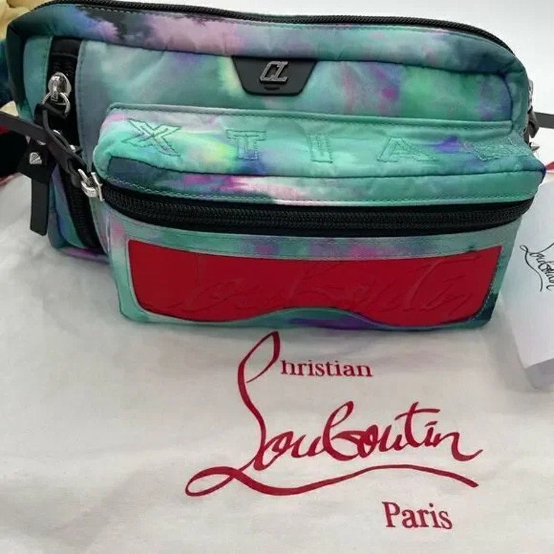 Unisex, Christian, Louboutin, loubideal adjustable belt bag made in Italy