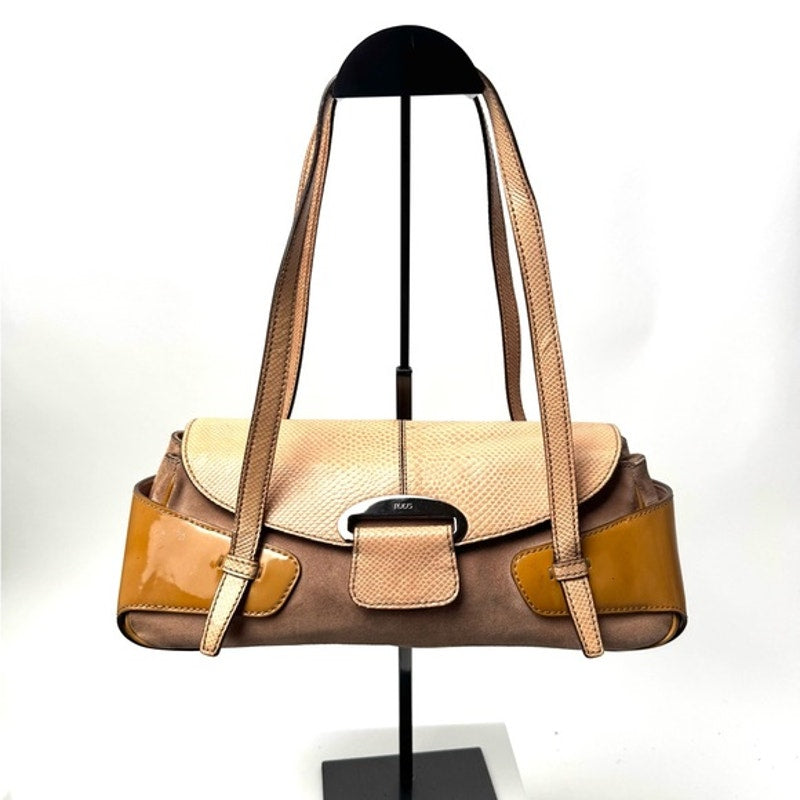 Tod's Brown Suede Shoulder Bag