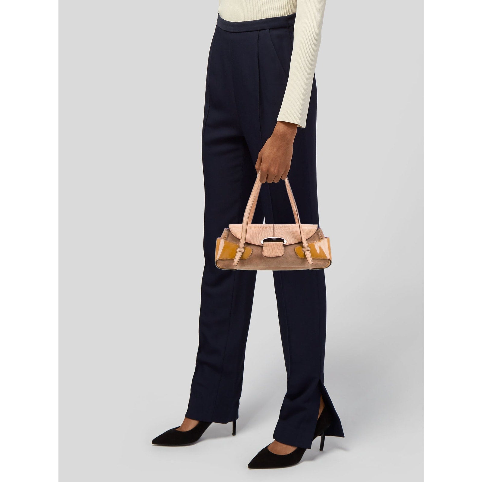 Tod's Brown Suede Shoulder Bag