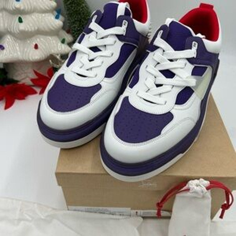 Christian Louboutin Mens Astroloubi, leather trimmed sneakers size 45