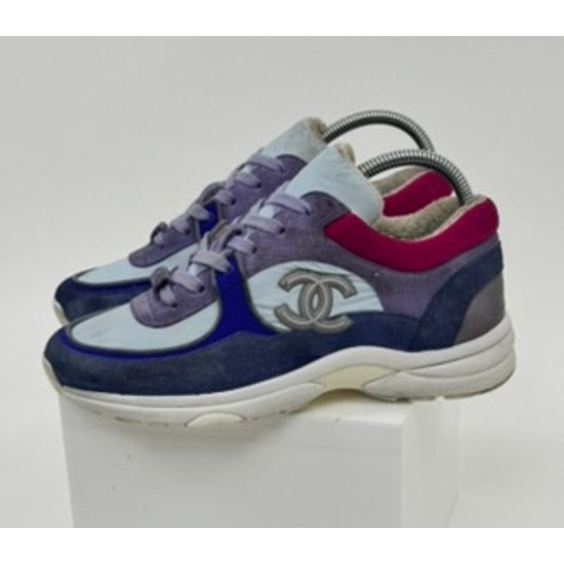 Chanel CC Logo Suede Runner Sneakers G34360 – Size 37 – Made in Italy