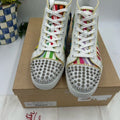Men’s Christian Louboutin Lou spikes high top sneakers size 42 made in Italy
