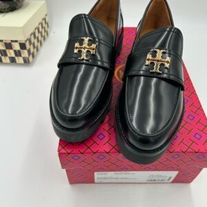 Women's Tory Burch Everly lug sole leather loafers size 8