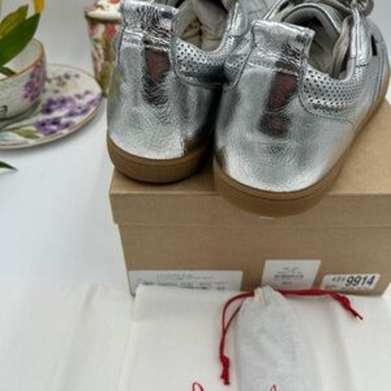 Men's Christian Louboutin TUTTI RUI low top silver leather sneakers size 46