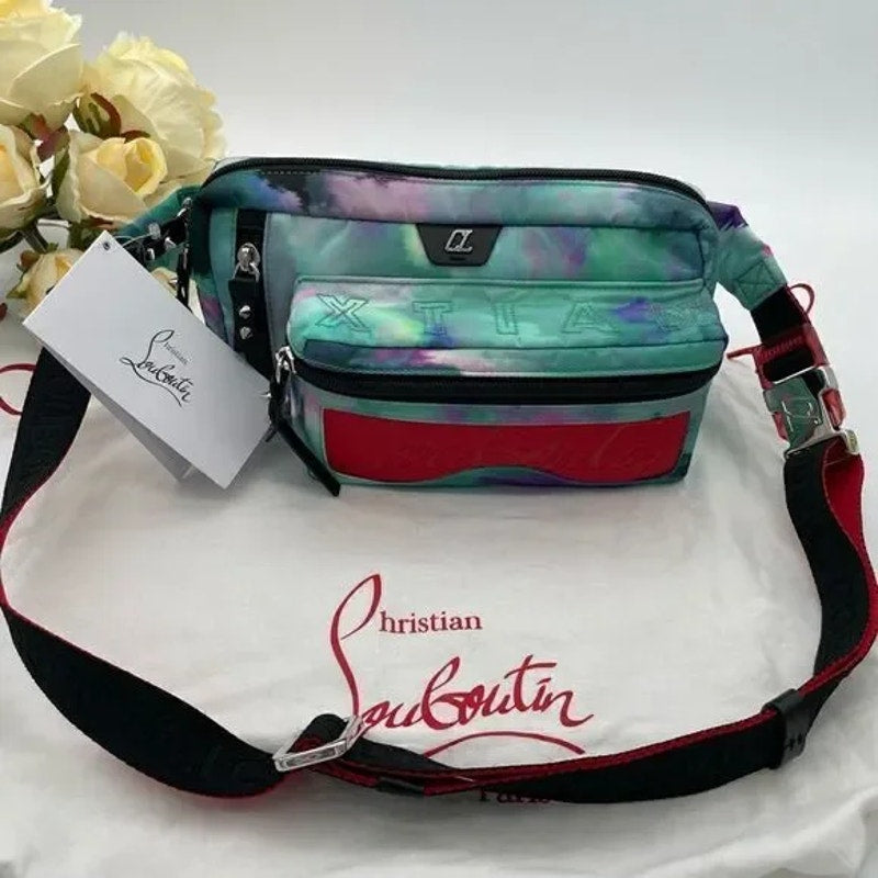 Unisex, Christian, Louboutin, loubideal adjustable belt bag made in Italy