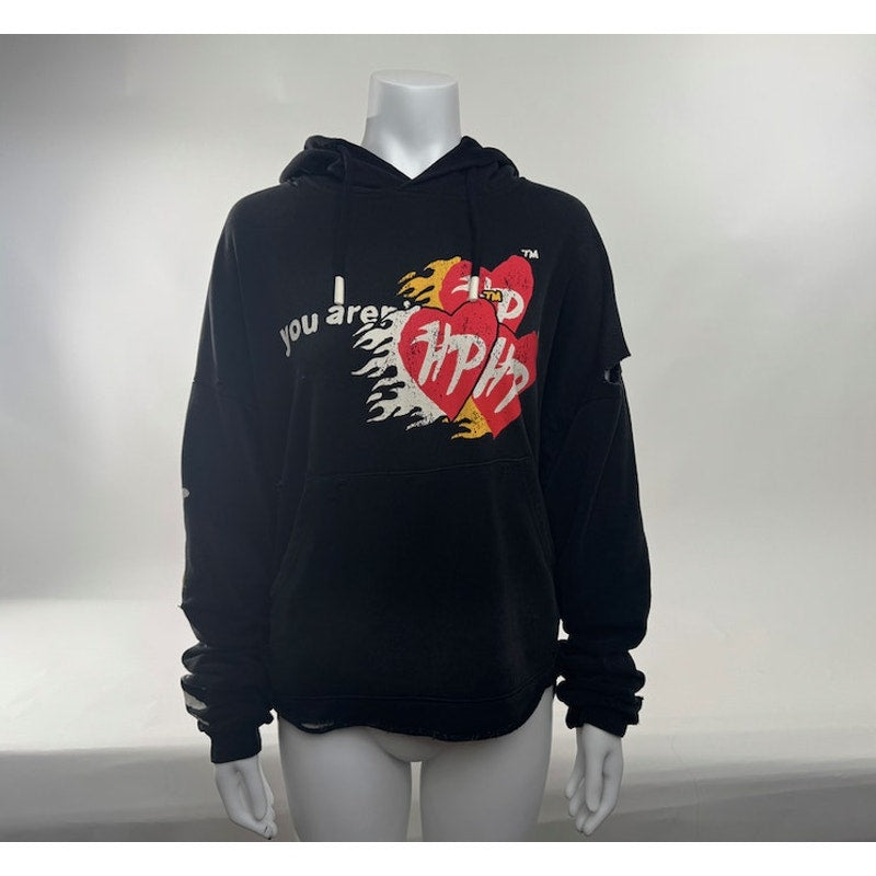 Men's Hyde Park "You Aren't Invited" Easy Does It Double Heart Hoodie Black S