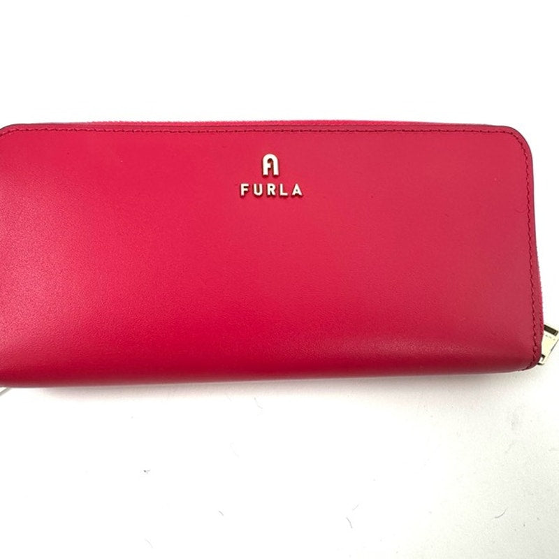NWT Furla Fuschia/Pink Long Zippy Wallet-3 areas, with card holder and zip pouch