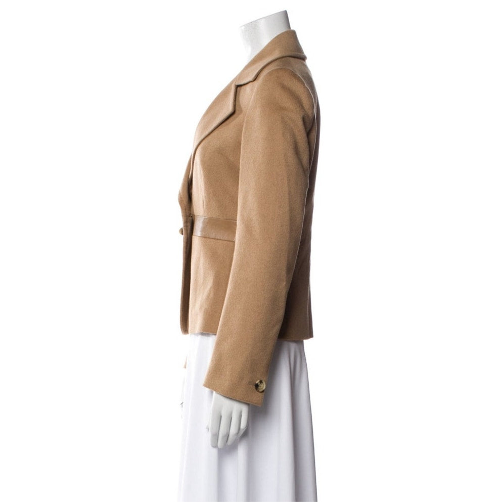 Women's Max Mara Neutral Camel Hair Blazer Jacket Size M / US 8