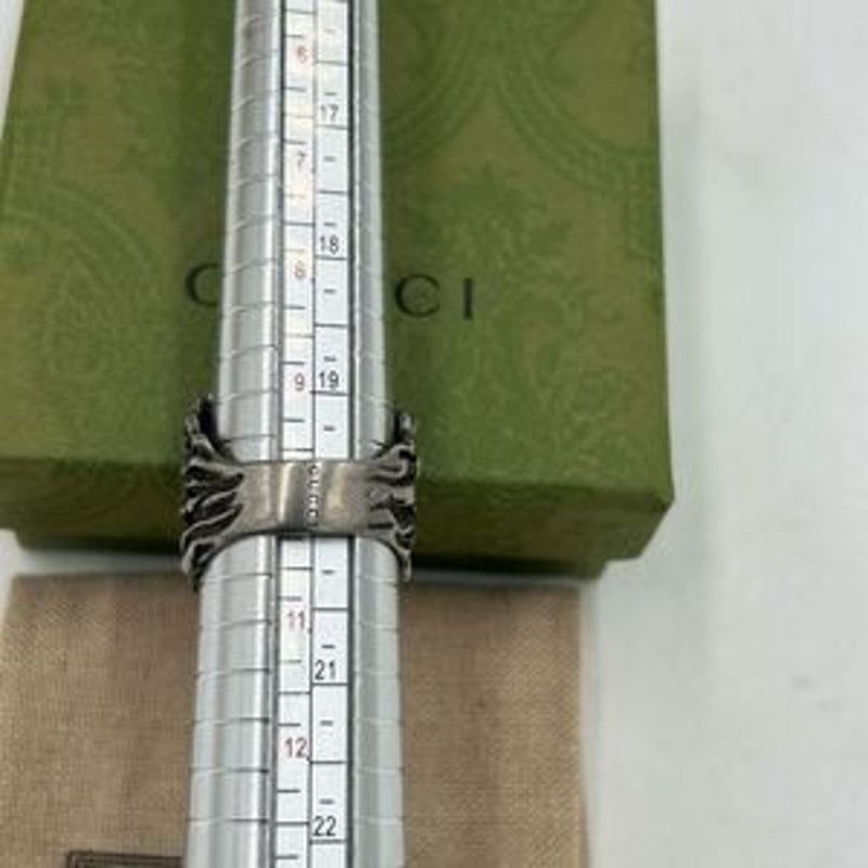 Gucci iconic Lionhead Sterling silver ring made in Italy size 10