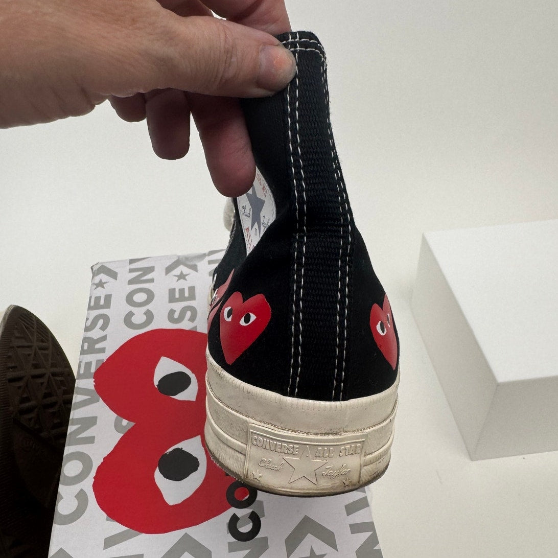 Comme des Garcons x Converse NIB Unisex Heart High Top Sneakers M8.5 W10.5