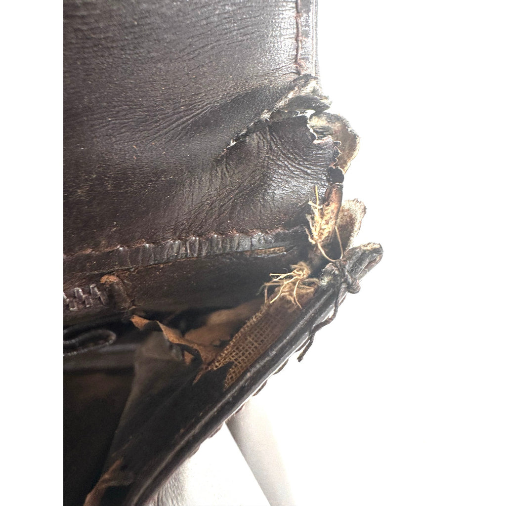 Gucci Vintage Chocolate Brown Leather Gold Chain Handbag