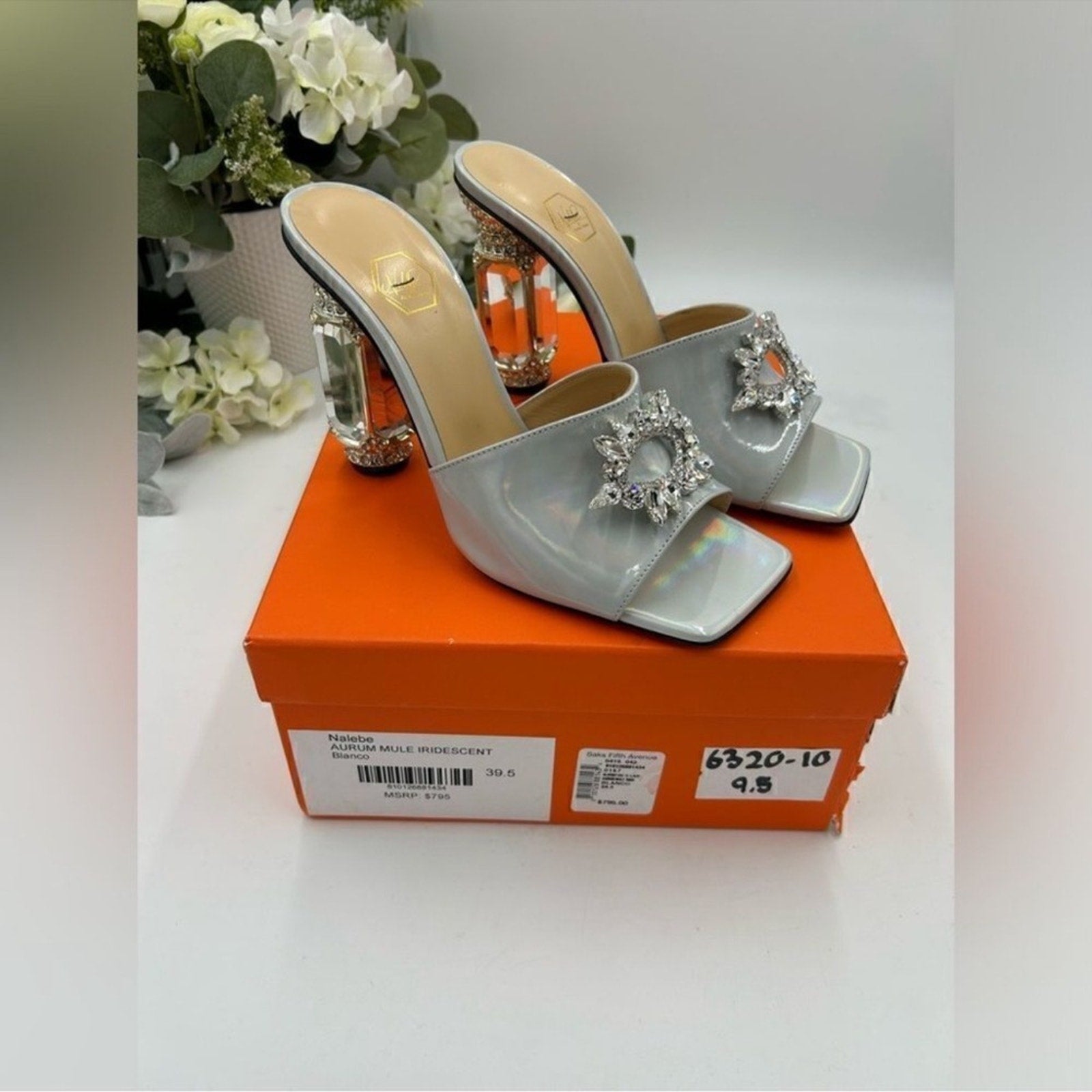 Women's Nalebe diamanté iridescent mule 
Size 39.5 
Made in Italy
Size: 9.5