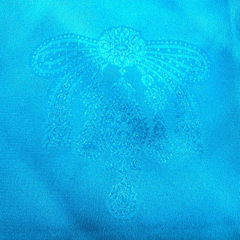 Cartier Scarf, Blue w/ Jewel motif and buckle detail