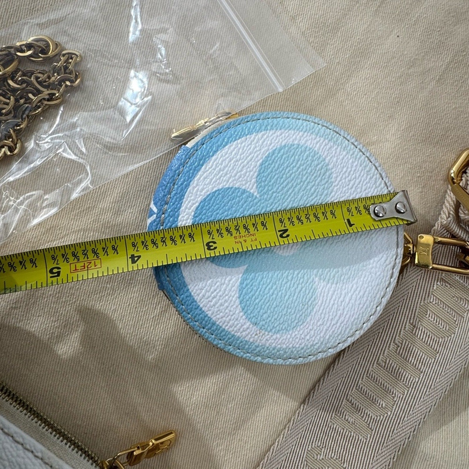 Louis Vuitton BY THE POOL-multi pochette (3)w/guitar strap/LV branded gold chain