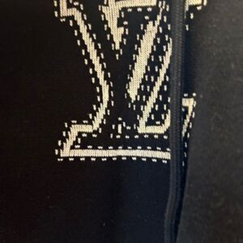 Men’s Louis Vuitton graphic intarsia zip front hoodie four XL limited edition