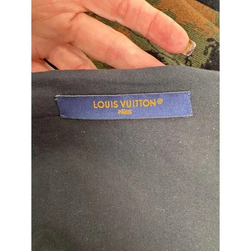 Louis Vuitton Monogram Bull Jacquard Knit Vest Turquoise Buttons XXL