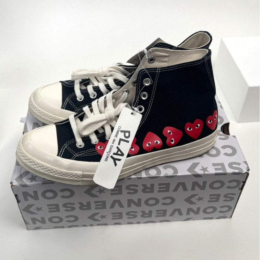 Comme des Garcons x Converse NIB Unisex Heart High Top Sneakers M8.5 W10.5