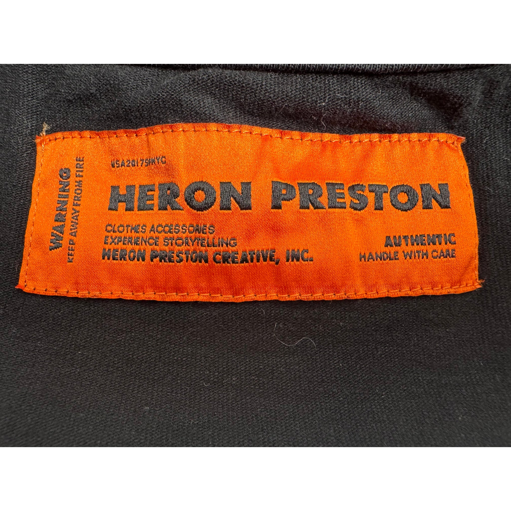 Men's Heron Preston Black 'Heron' Oversized T-Shirt Size M Fits Like A L