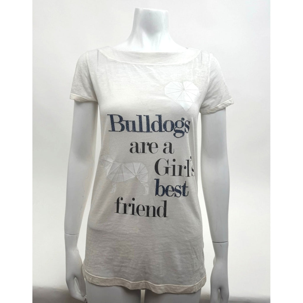 Emporio Armani “We Love Dogs” Issue #7 Bulldog Graphic Tee – NWT – Size 38