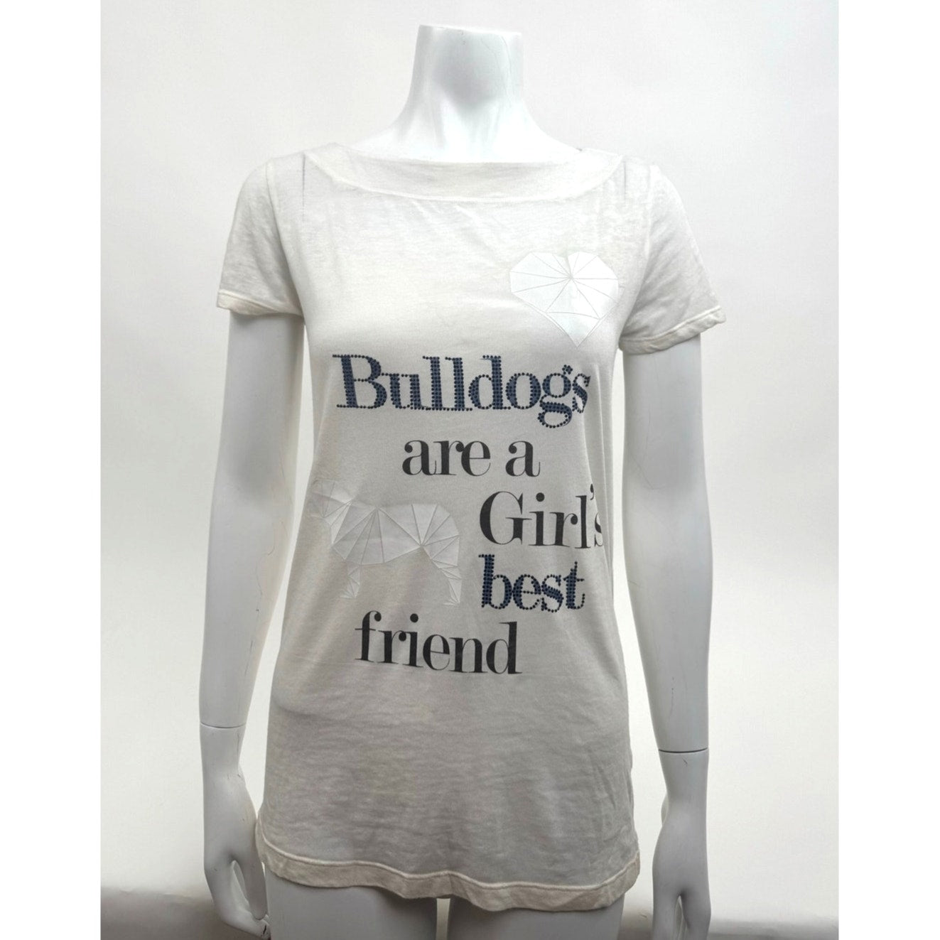 Emporio Armani “We Love Dogs” Issue #7 Bulldog Graphic Tee – NWT – Size 38