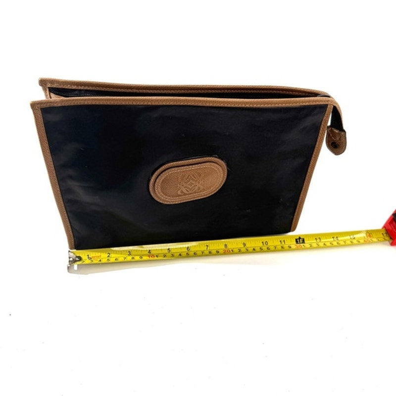 Loewe Black and Tan Leather Clutch
