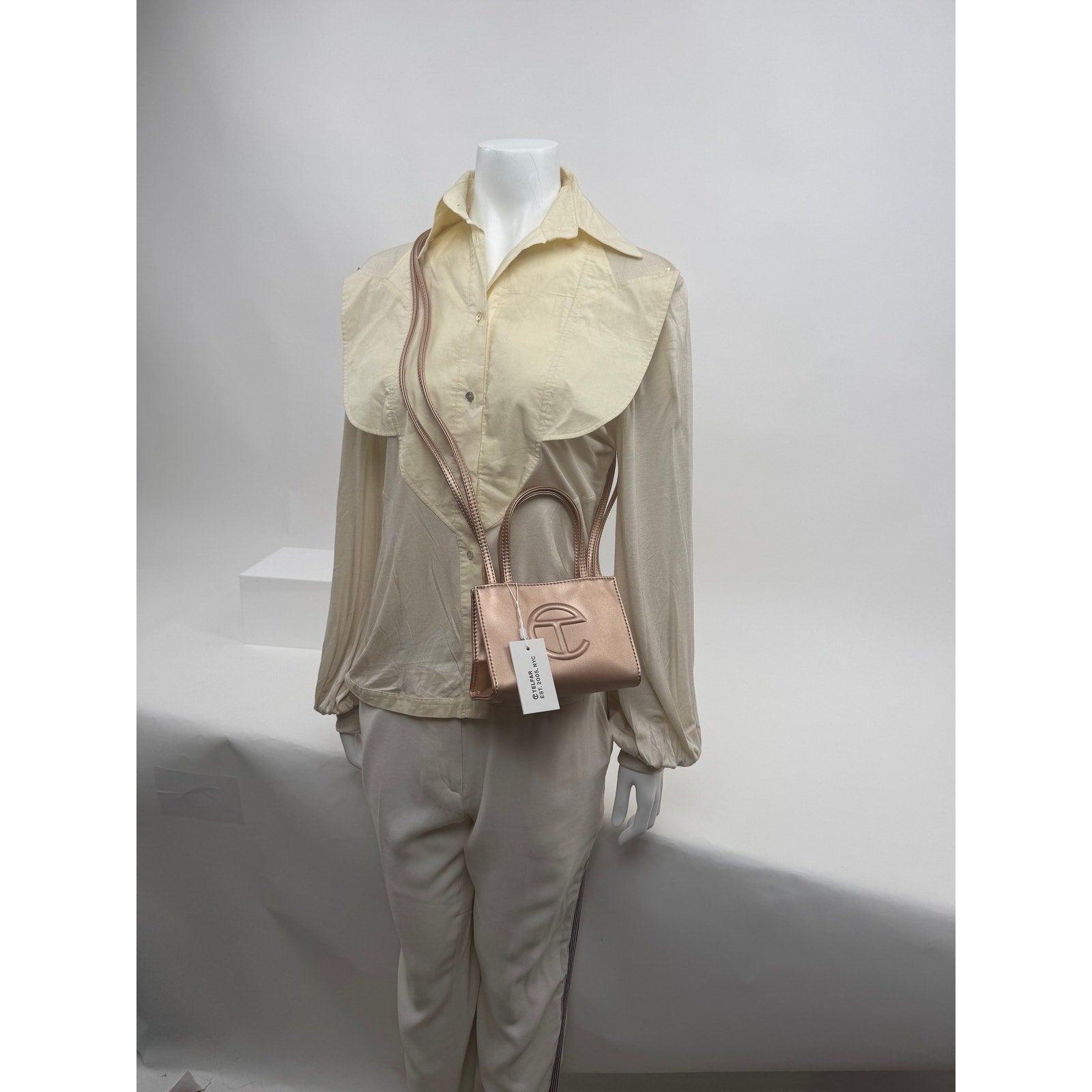 Telfar NWT Rose Gold Giftable Small Shopper Bag