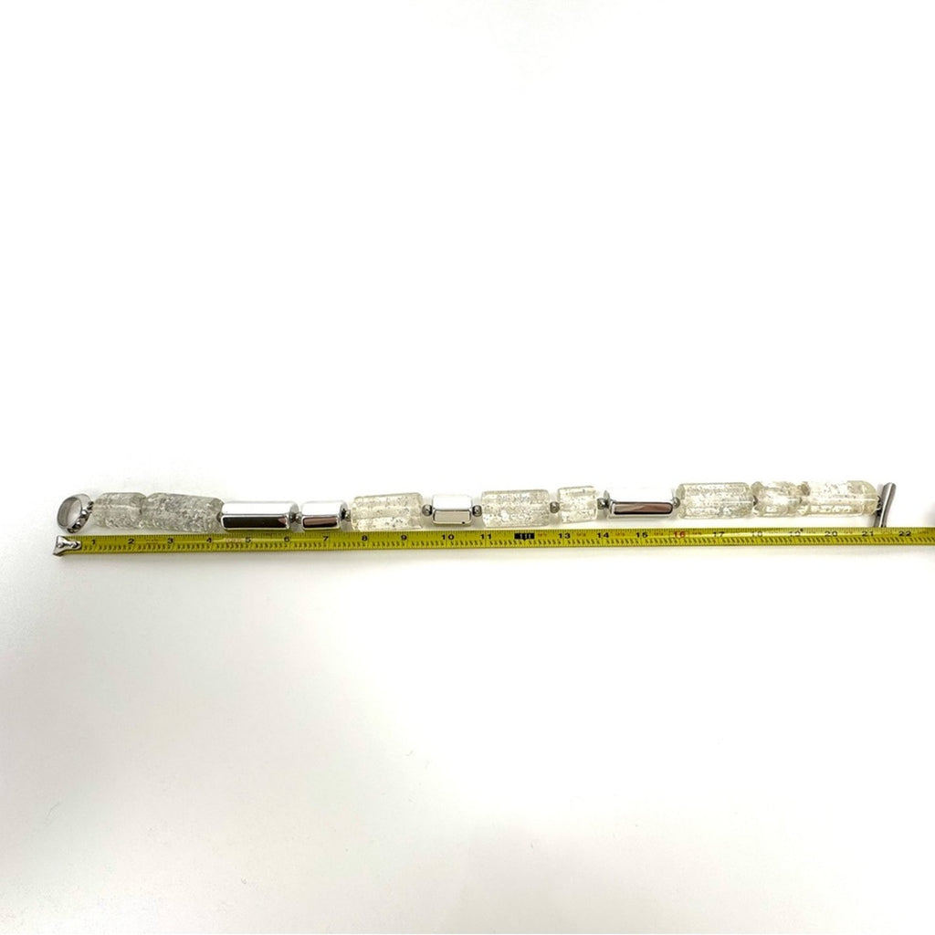 Clear Geometric Statement Necklace Modern Design