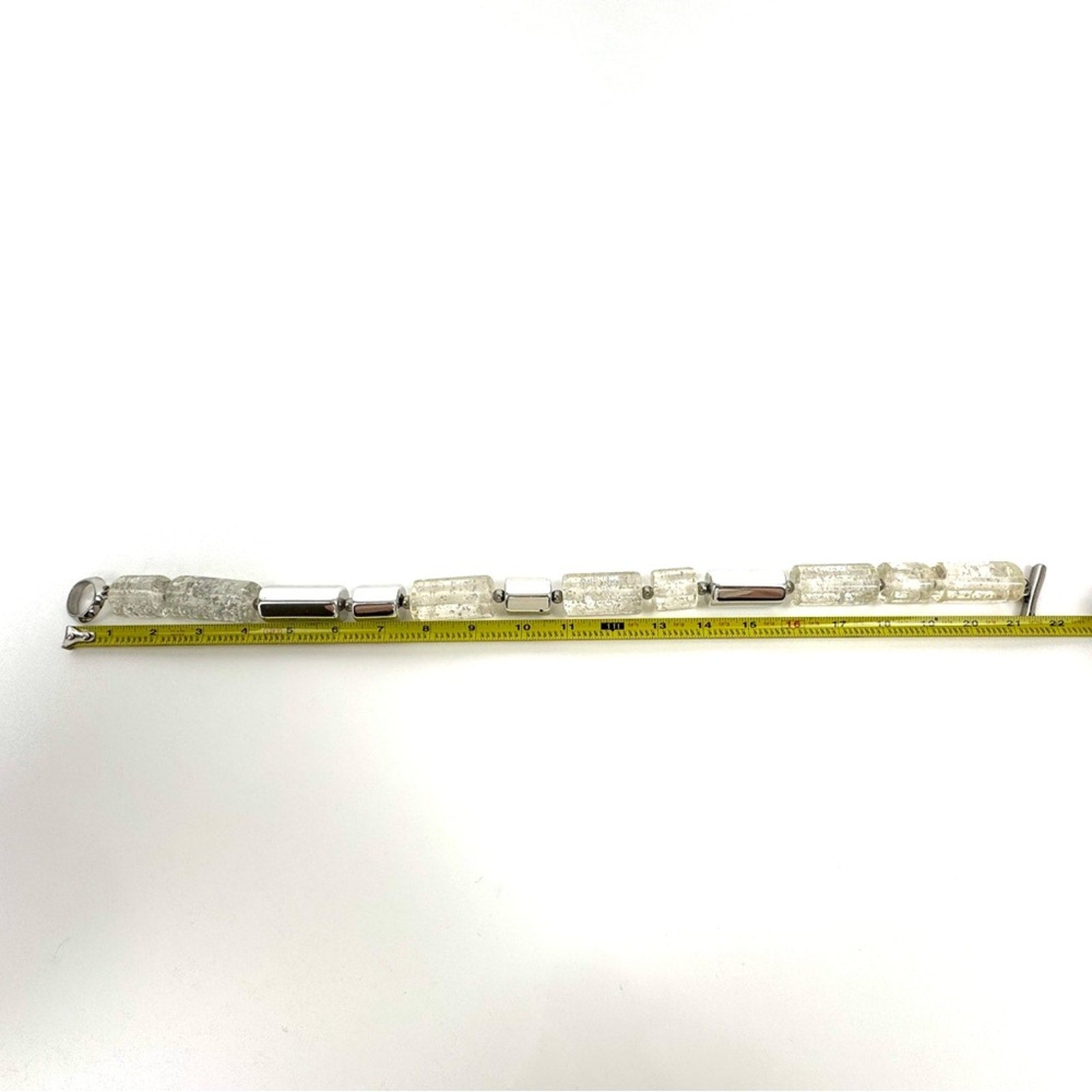 Clear Geometric Statement Necklace Modern Design