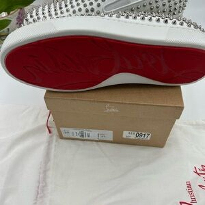 Men's Christian Louboutin roller boat spiked sneakers size 45 made in Italy