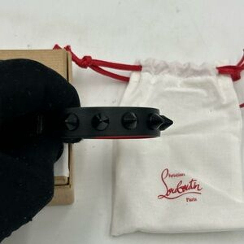 Christian Louboutin Loubilink calf leather Black Studded Bracelet