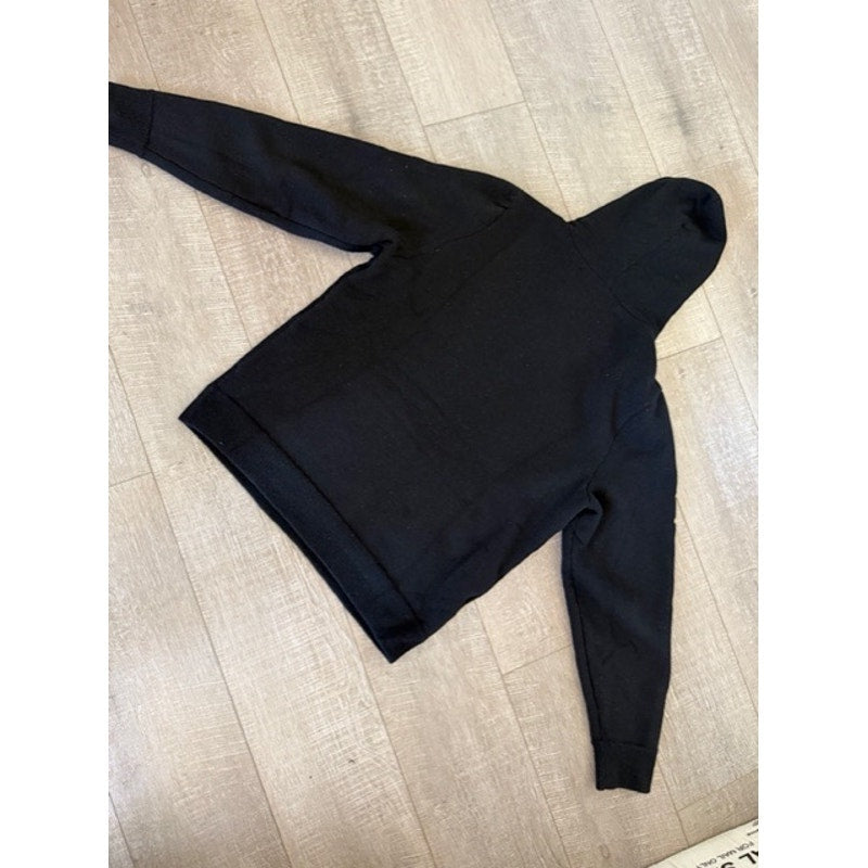 Men's Chrome Hearts Black Embroidered Sleeves 100% Cashmere Hoodie Size M
