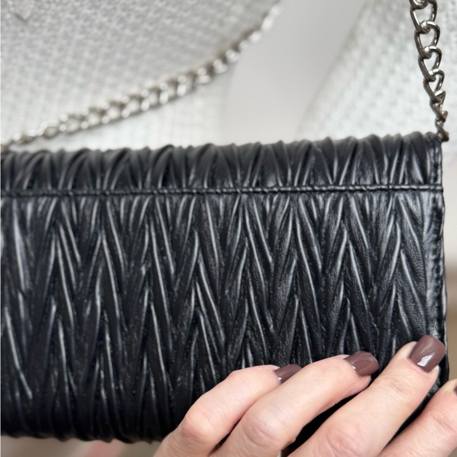 Steve Madden Black Matelasse bag