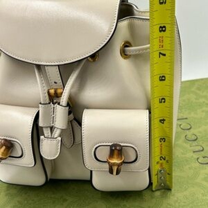 Gucci Leather bamboo backpack made in Italy NWT
