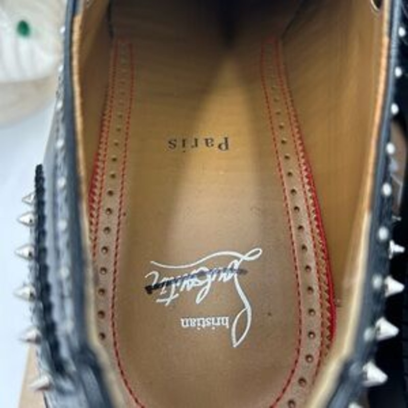 Men's Christian Louboutin college strass embellished Leather Oxford's size 44