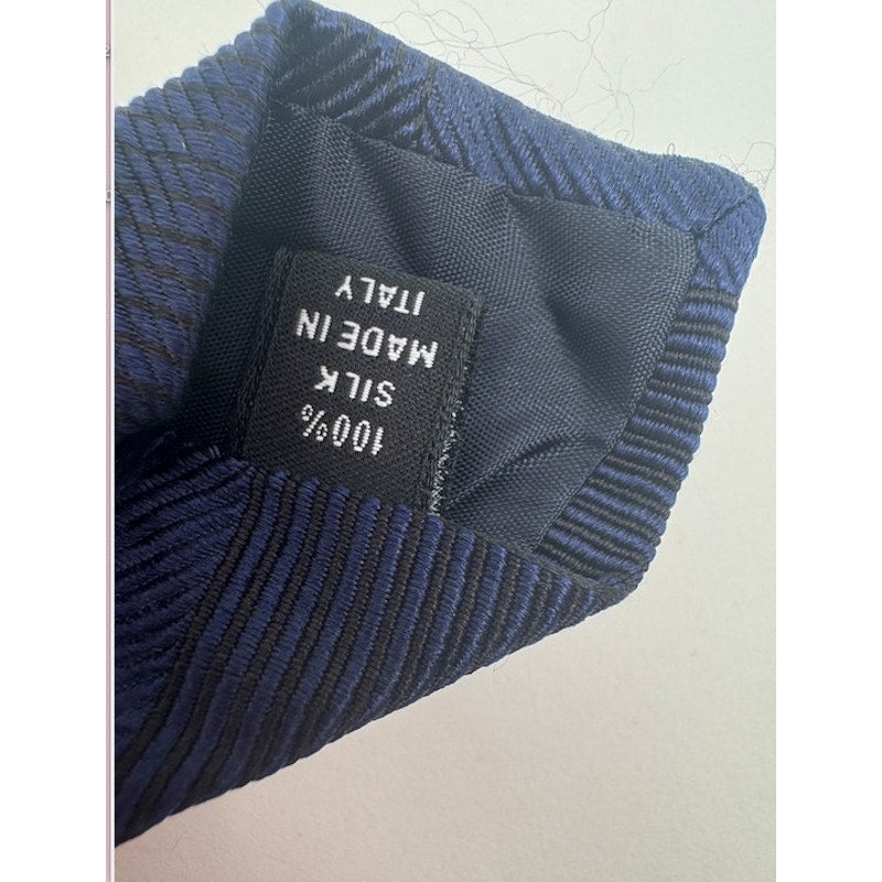 Dries Van Noten NWT Silk Tie Black & Blue Designer Luxury Neck Tie