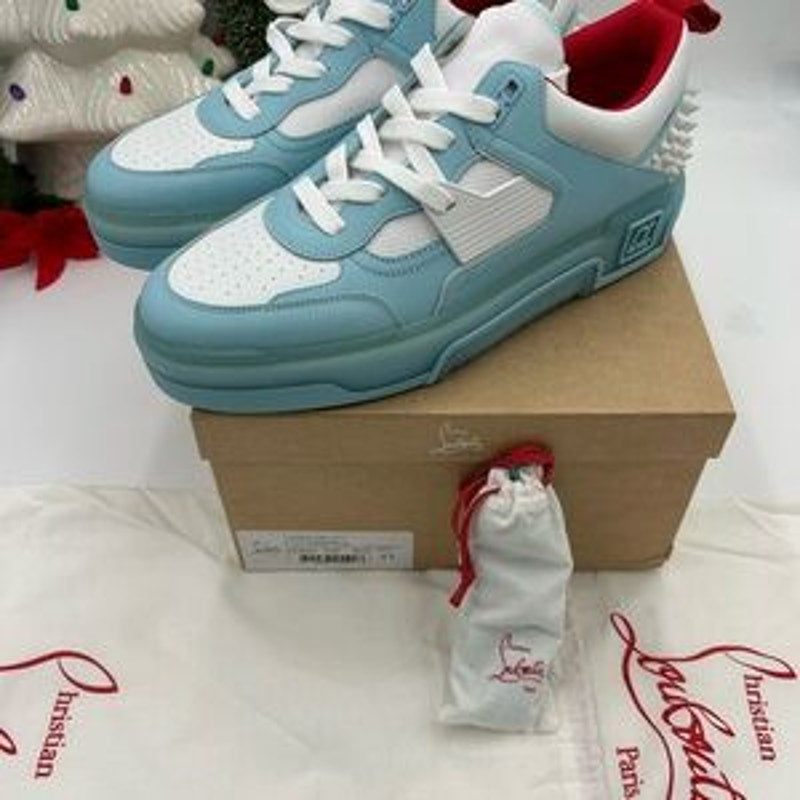 Christian Louboutin Mens Astroloubi low top leather trimmed sneakers size 43