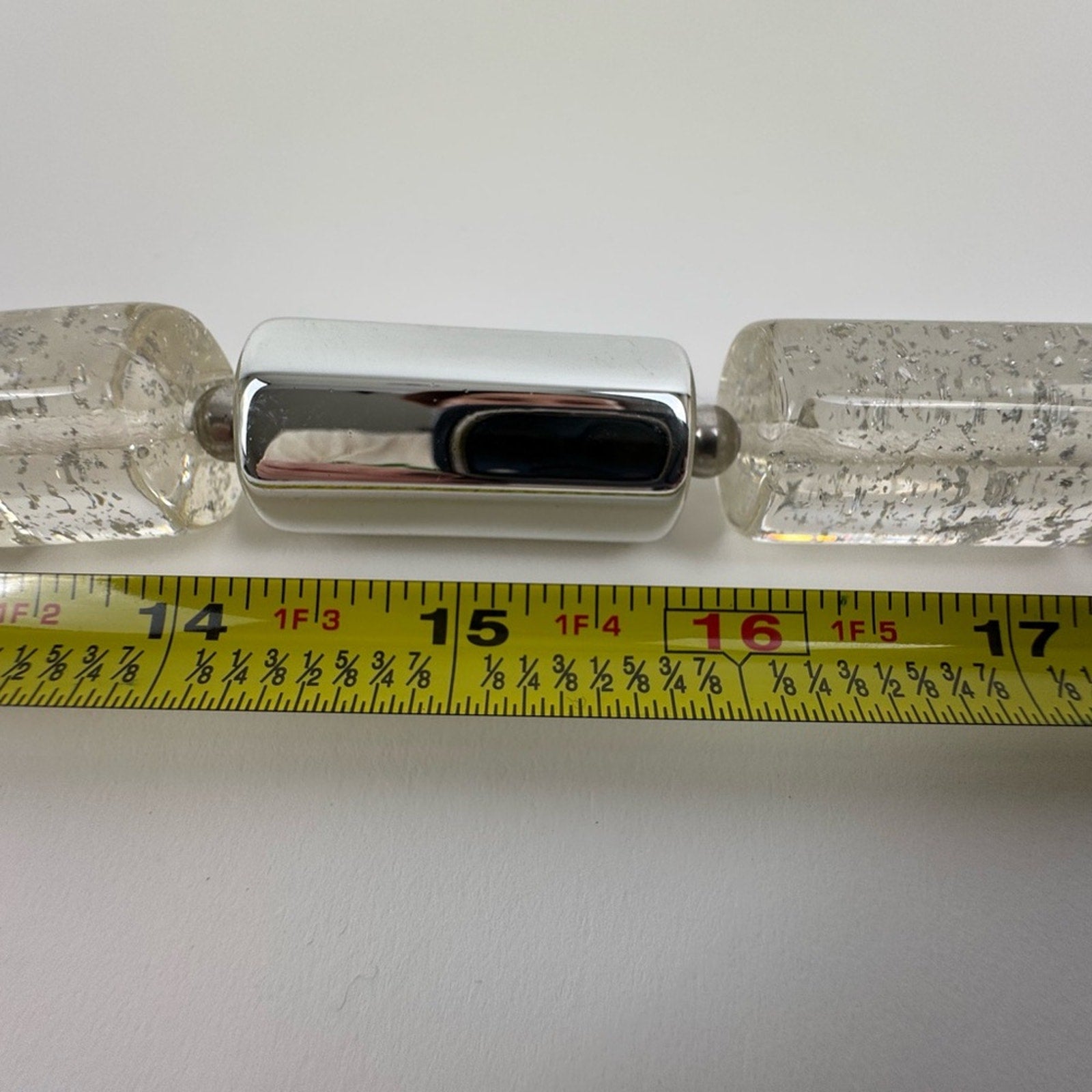 Clear Geometric Statement Necklace Modern Design