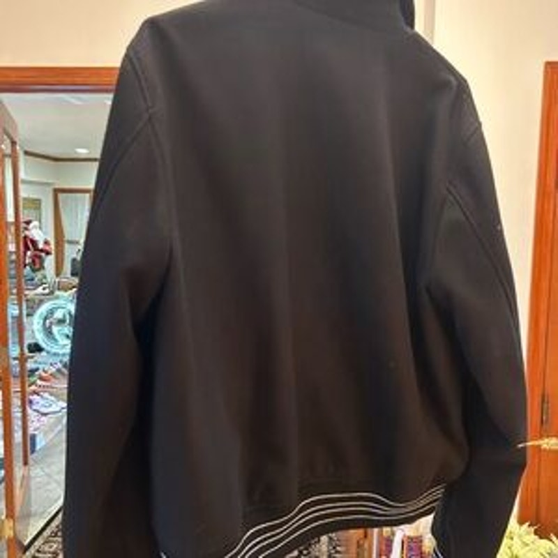 Men's Amiri bones wool black varsity jacket size 52/ extra large
