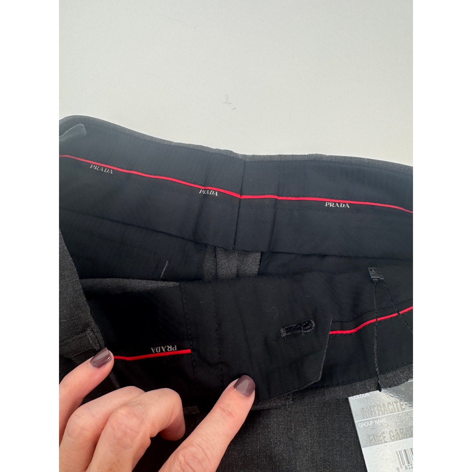 Prada NWT Charcoal Wool Blend Slacks Trouser Pants Size 38
