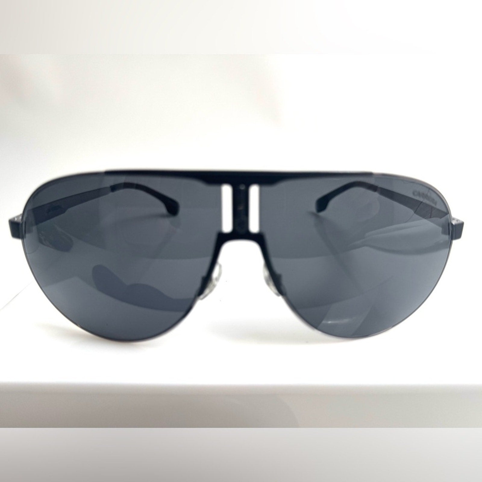 Porsche Carrera, sunglasses polarized with silver frames and black accent NWT’s