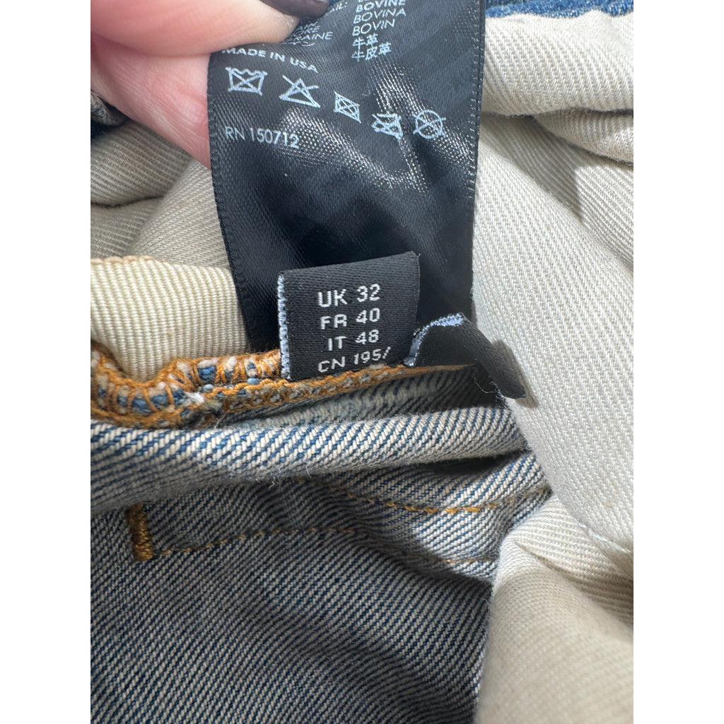 Mens AMIRI mx1 paint splatter light wash patch size 32 immaculate