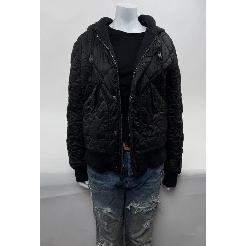 Men's Burberry Black Rare Hooded Reversible Quilted Puffer Jacket Size M