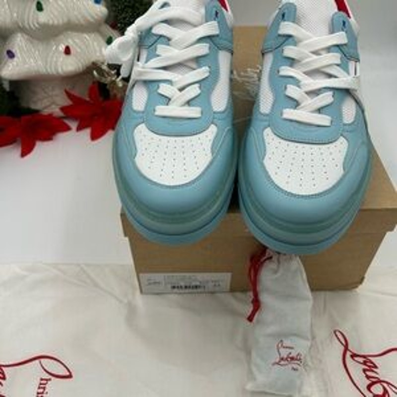 Christian Louboutin Mens Astroloubi low top leather trimmed sneakers size 43