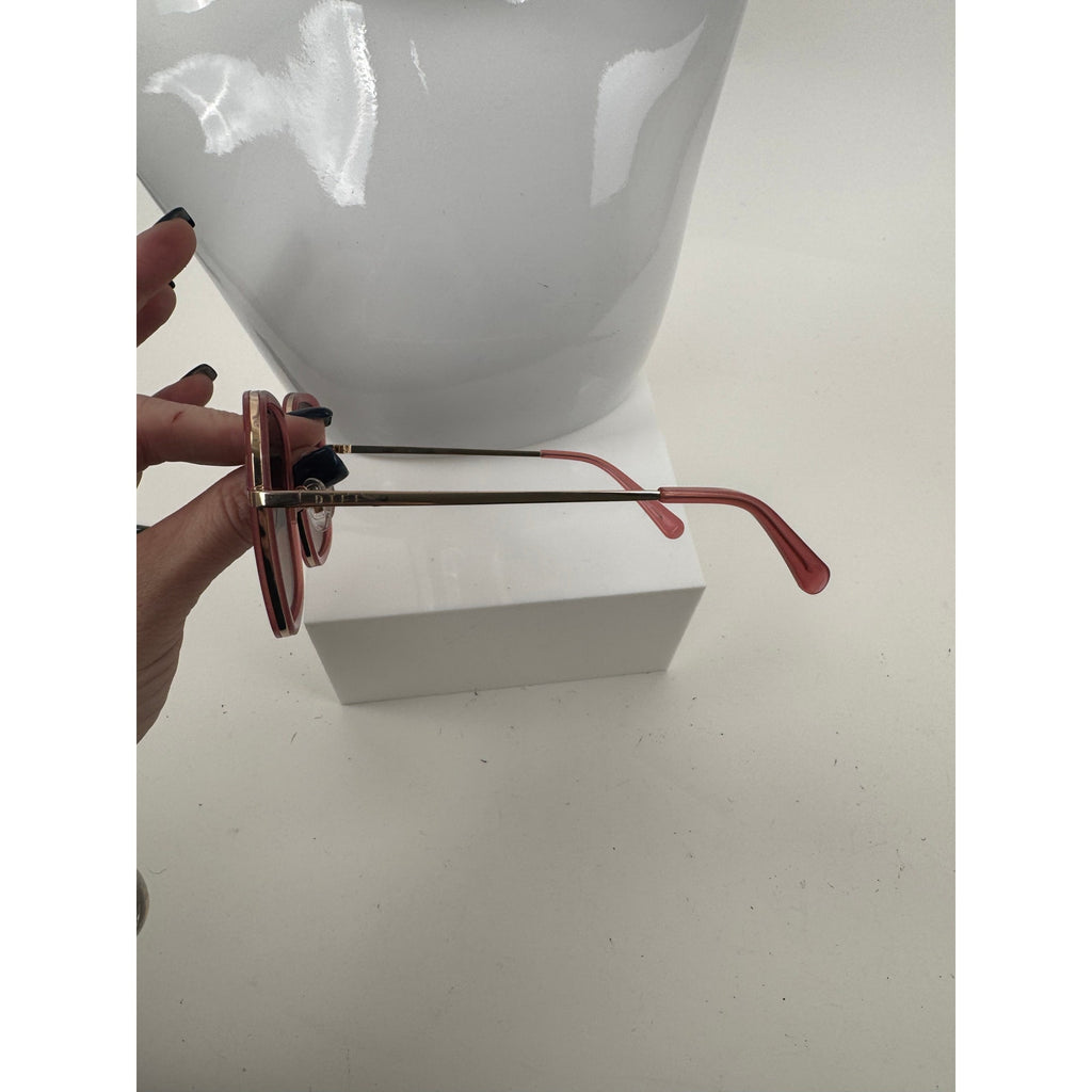 DIFF NWOT Pink & Gold Genevive Oversized Sunglasses With Case