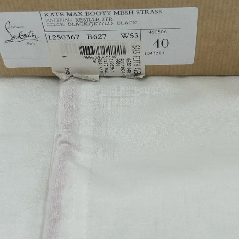 Women's Christian Louboutin, Kate Max 100 crystal embellished mesh/patent 40